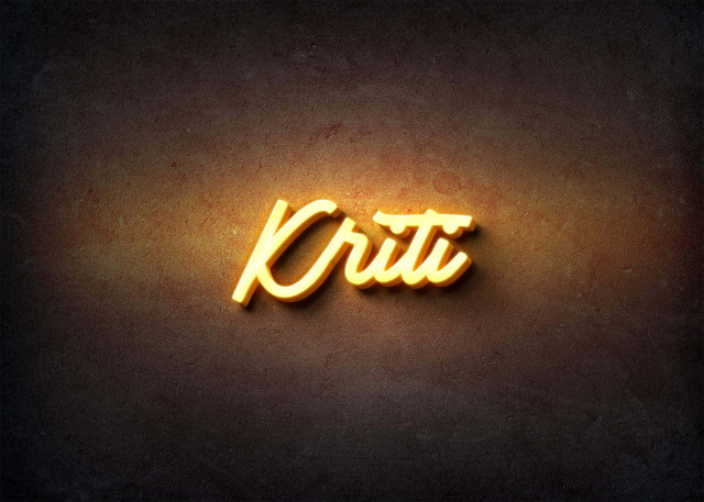 Free photo of Glow Name Profile Picture for Kriti
