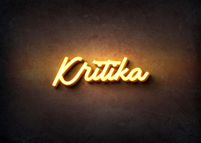 Free photo of Glow Name Profile Picture for Kritika
