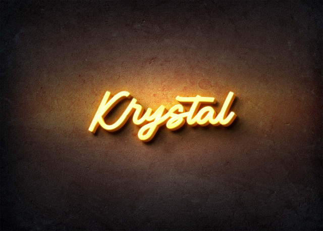 Free photo of Glow Name Profile Picture for Krystal