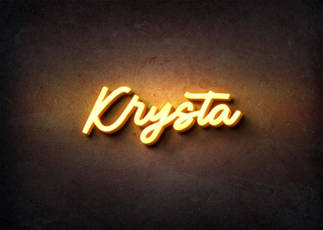 Free photo of Glow Name Profile Picture for Krysta