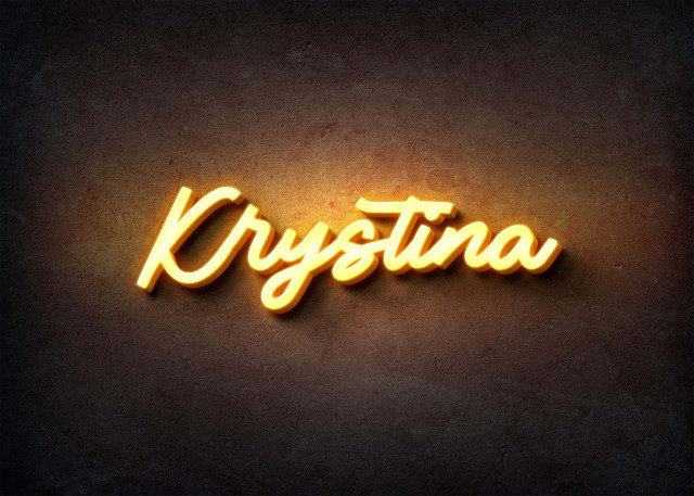 Free photo of Glow Name Profile Picture for Krystina