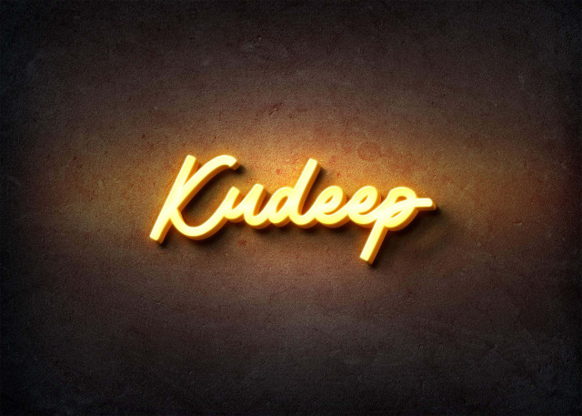 Free photo of Glow Name Profile Picture for Kudeep