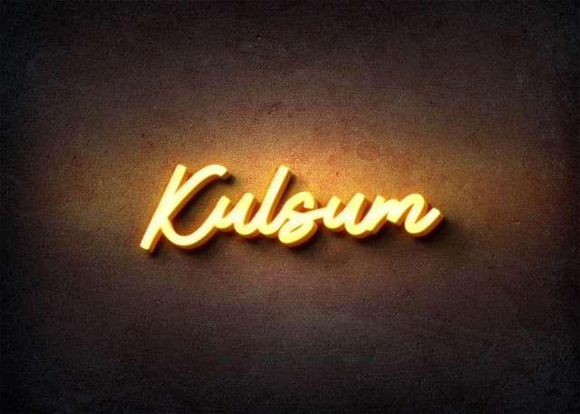 Free photo of Glow Name Profile Picture for Kulsum