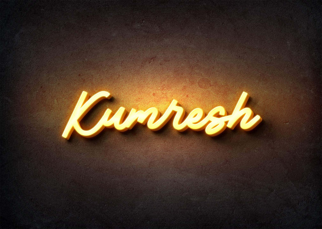 Free photo of Glow Name Profile Picture for Kumresh