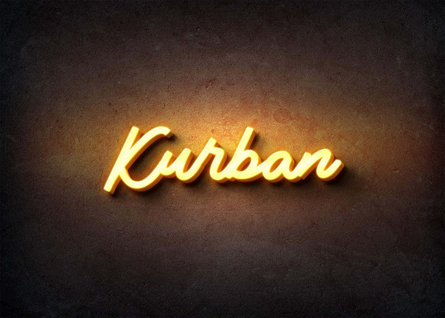 Free photo of Glow Name Profile Picture for Kurban