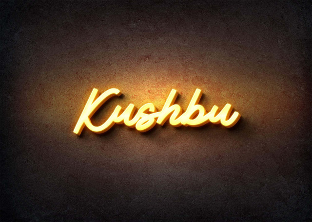 Free photo of Glow Name Profile Picture for Kushbu