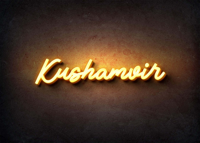Free photo of Glow Name Profile Picture for Kushamvir