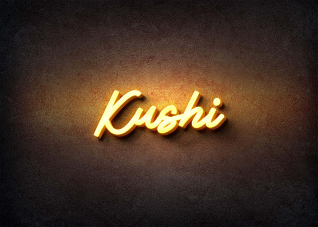 Free photo of Glow Name Profile Picture for Kushi