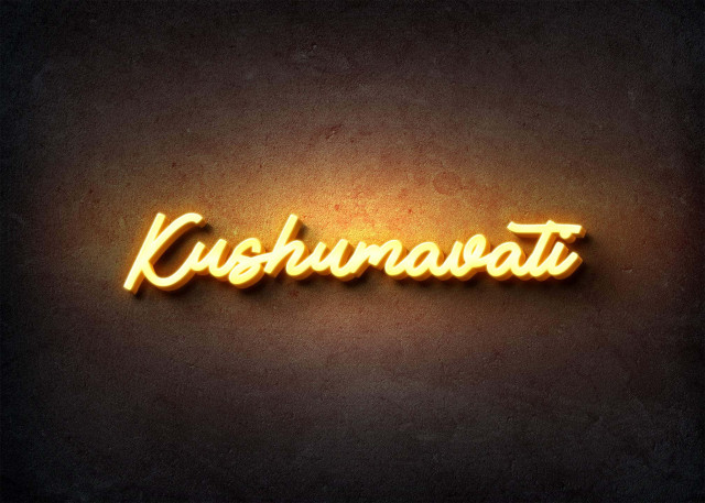 Free photo of Glow Name Profile Picture for Kushumavati