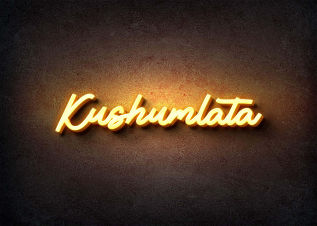 Free photo of Glow Name Profile Picture for Kushumlata