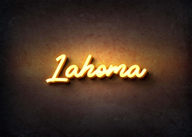 Free photo of Glow Name Profile Picture for Lahoma