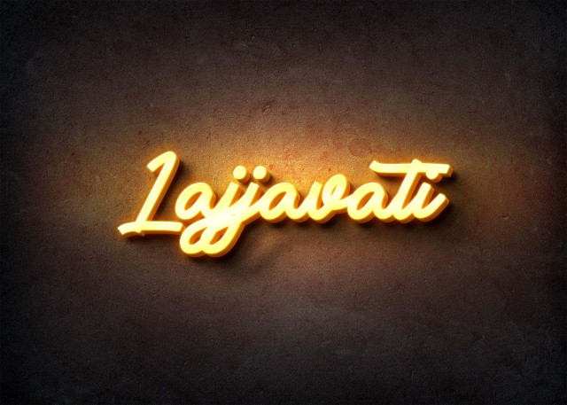 Free photo of Glow Name Profile Picture for Lajjavati