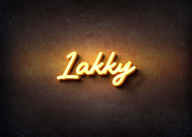 Free photo of Glow Name Profile Picture for Lakky