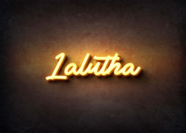 Free photo of Glow Name Profile Picture for Lalutha