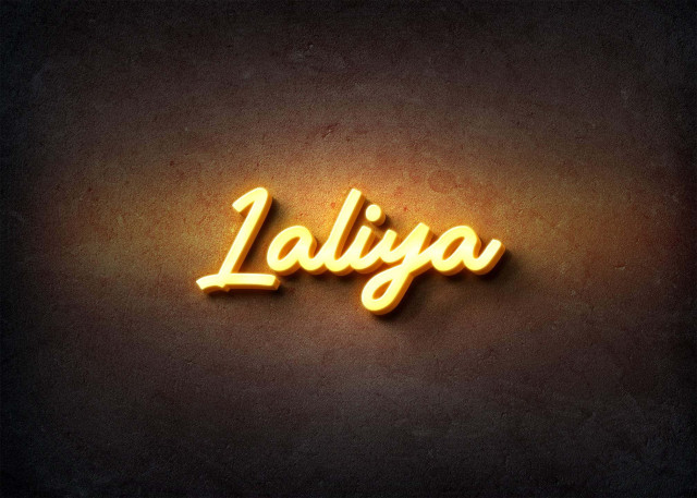 Free photo of Glow Name Profile Picture for Laliya