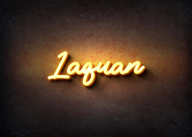 Free photo of Glow Name Profile Picture for Laquan