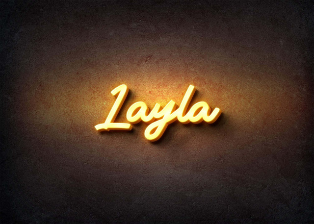 Free photo of Glow Name Profile Picture for Layla