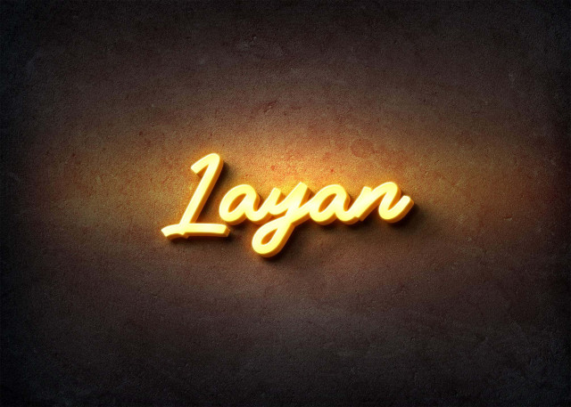 Free photo of Glow Name Profile Picture for Layan