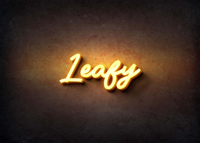 Free photo of Glow Name Profile Picture for Leafy