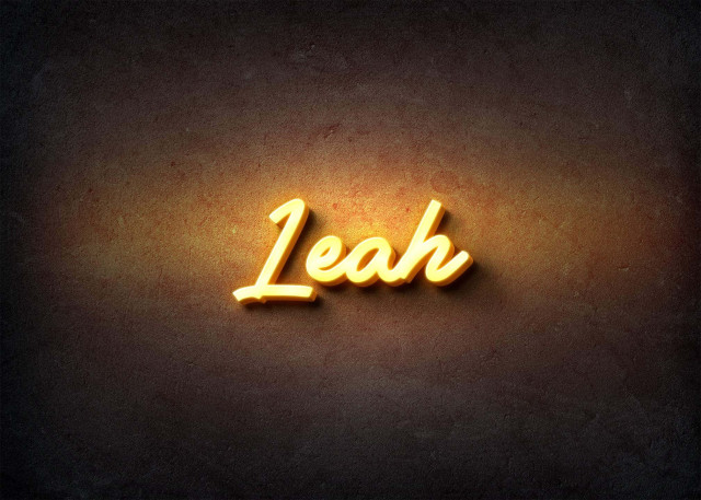 Free photo of Glow Name Profile Picture for Leah