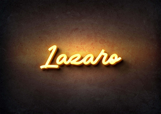 Free photo of Glow Name Profile Picture for Lazaro