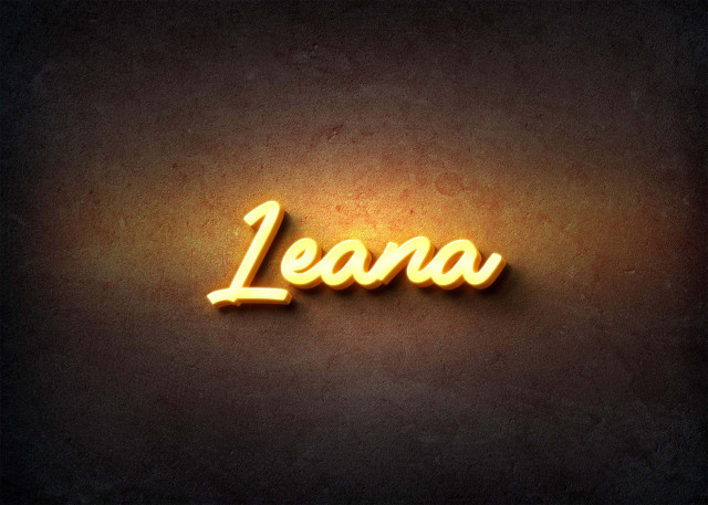 Free photo of Glow Name Profile Picture for Leana