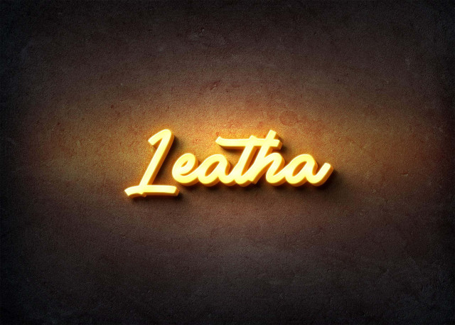 Free photo of Glow Name Profile Picture for Leatha