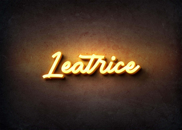 Free photo of Glow Name Profile Picture for Leatrice