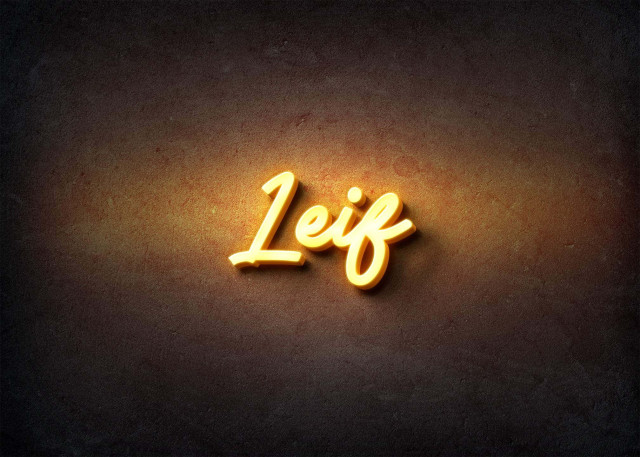 Free photo of Glow Name Profile Picture for Leif