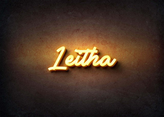 Free photo of Glow Name Profile Picture for Leitha