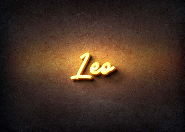 Free photo of Glow Name Profile Picture for Leo