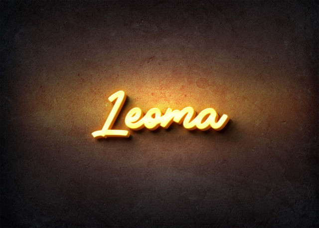 Free photo of Glow Name Profile Picture for Leoma