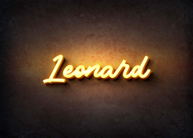 Free photo of Glow Name Profile Picture for Leonard