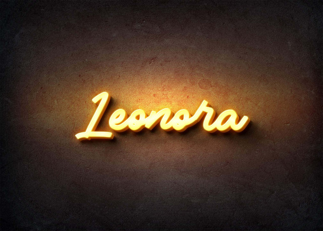 Free photo of Glow Name Profile Picture for Leonora