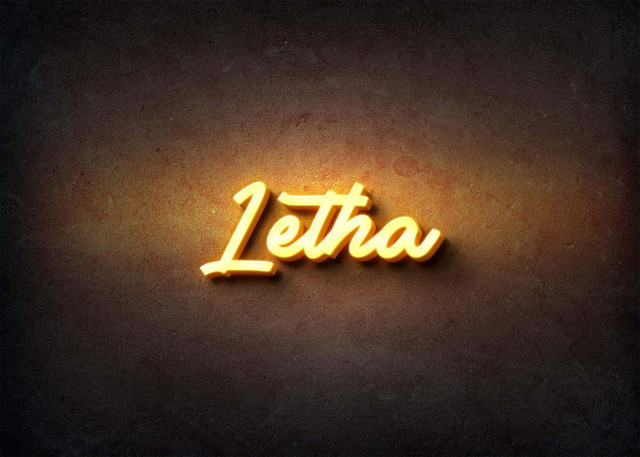 Free photo of Glow Name Profile Picture for Letha