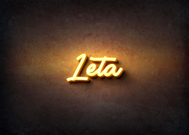 Free photo of Glow Name Profile Picture for Leta