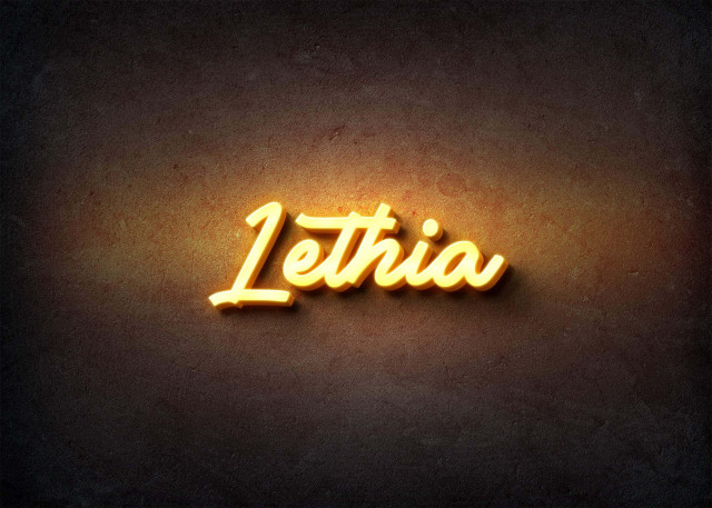 Free photo of Glow Name Profile Picture for Lethia