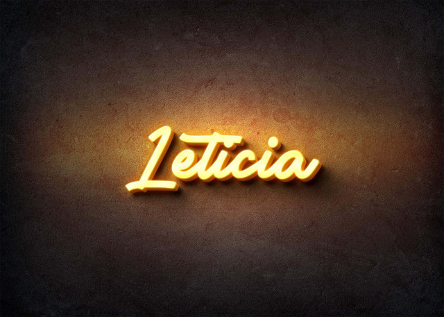 Free photo of Glow Name Profile Picture for Leticia