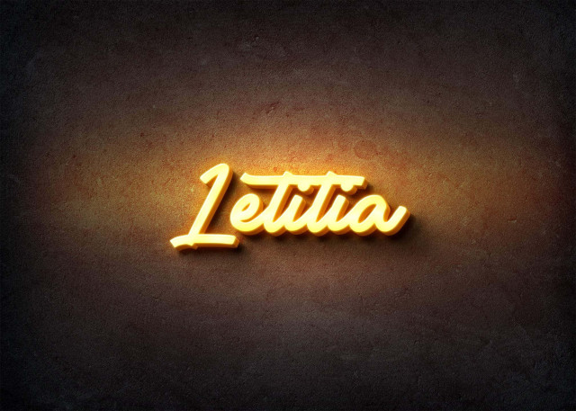 Free photo of Glow Name Profile Picture for Letitia