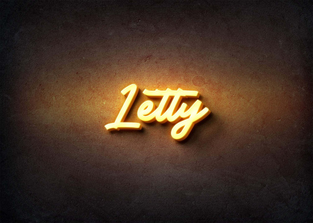 Free photo of Glow Name Profile Picture for Letty