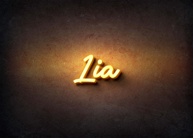 Free photo of Glow Name Profile Picture for Lia