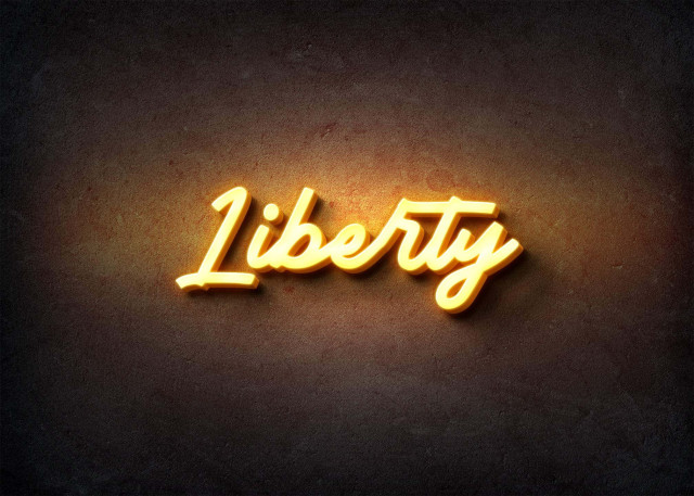 Free photo of Glow Name Profile Picture for Liberty