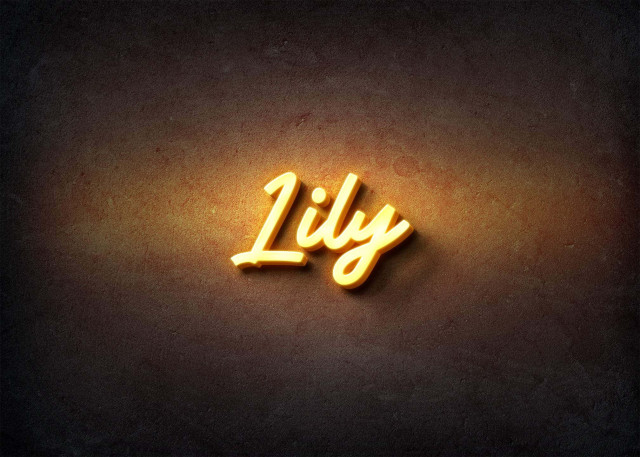 Free photo of Glow Name Profile Picture for Lily