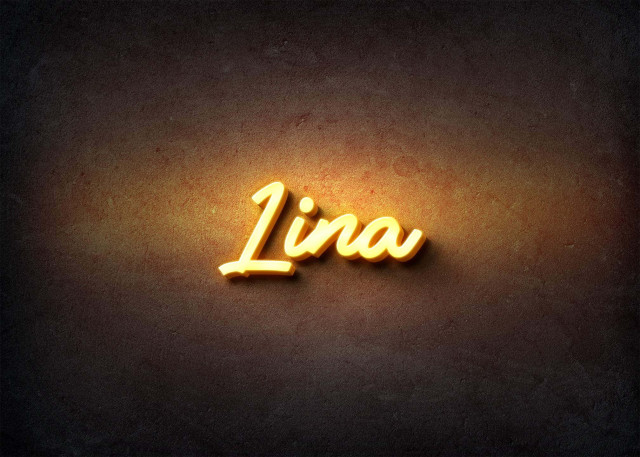 Free photo of Glow Name Profile Picture for Lina