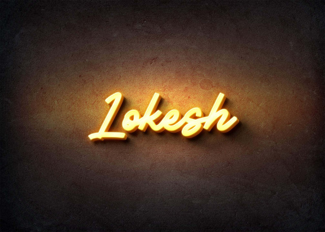 Free photo of Glow Name Profile Picture for Lokesh