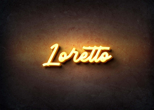 Free photo of Glow Name Profile Picture for Loretto