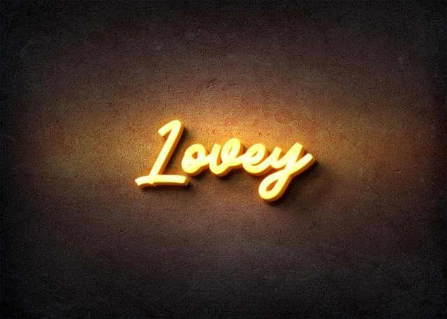 Free photo of Glow Name Profile Picture for Lovey