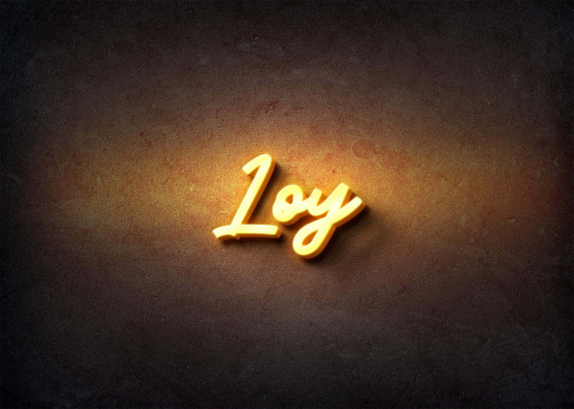 Free photo of Glow Name Profile Picture for Loy