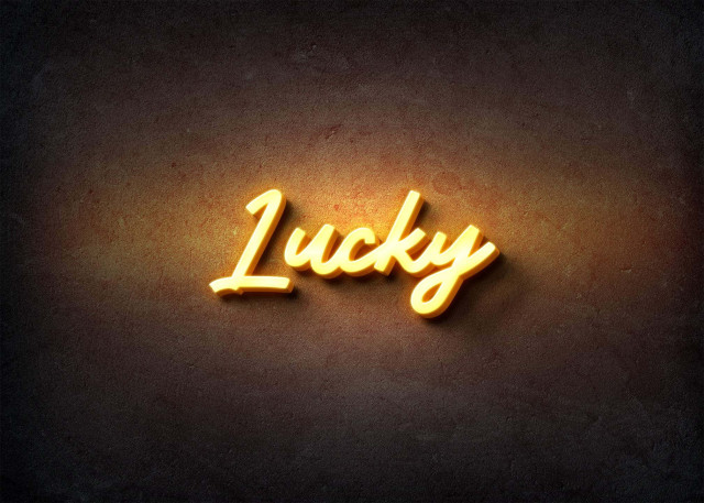 Free photo of Glow Name Profile Picture for Lucky