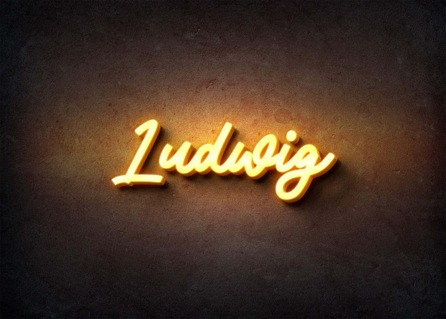 Free photo of Glow Name Profile Picture for Ludwig